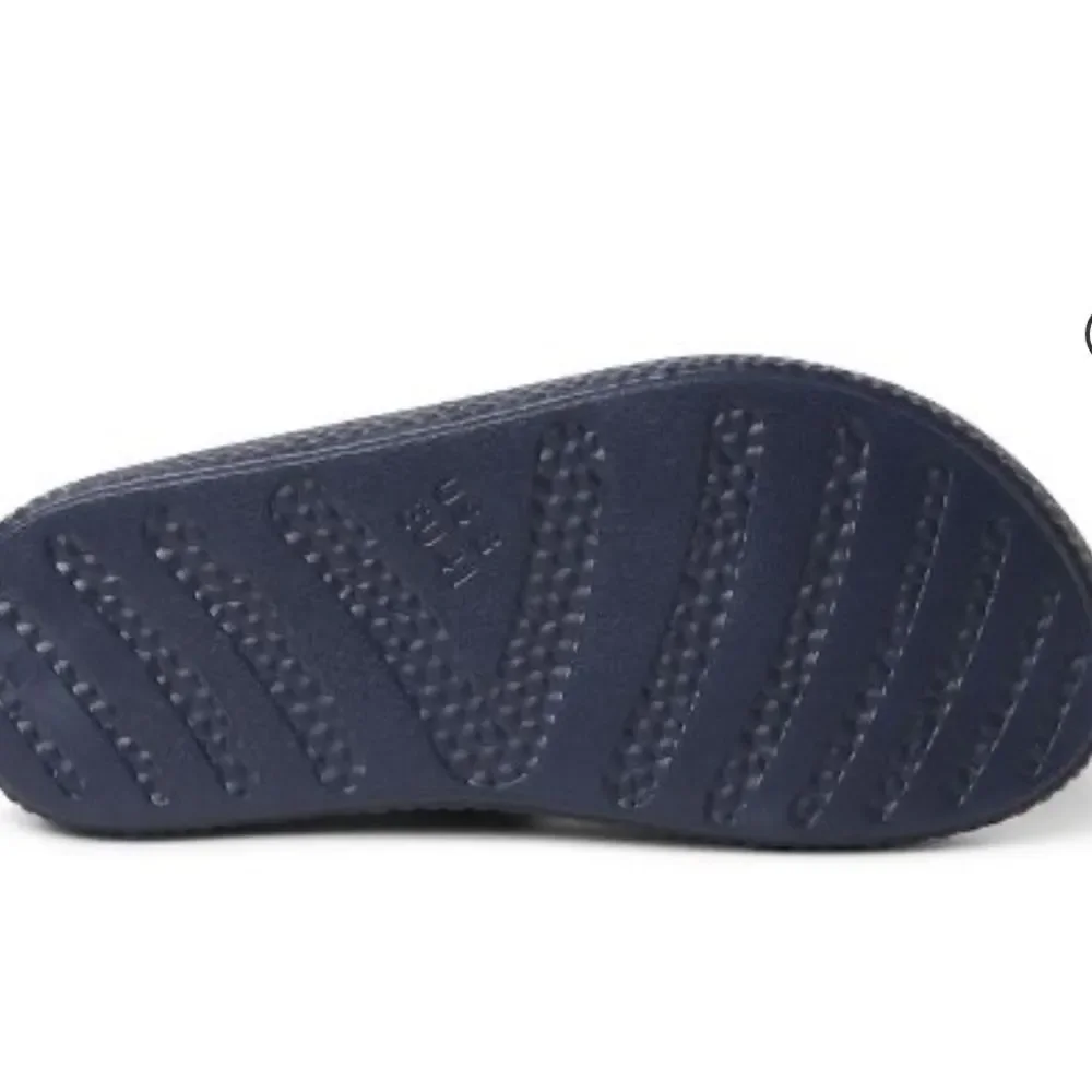 EcoCozy Dearfoams Men's Sustainable Comfort Slide Sandal Navy 7 NWT IN‎ PKG